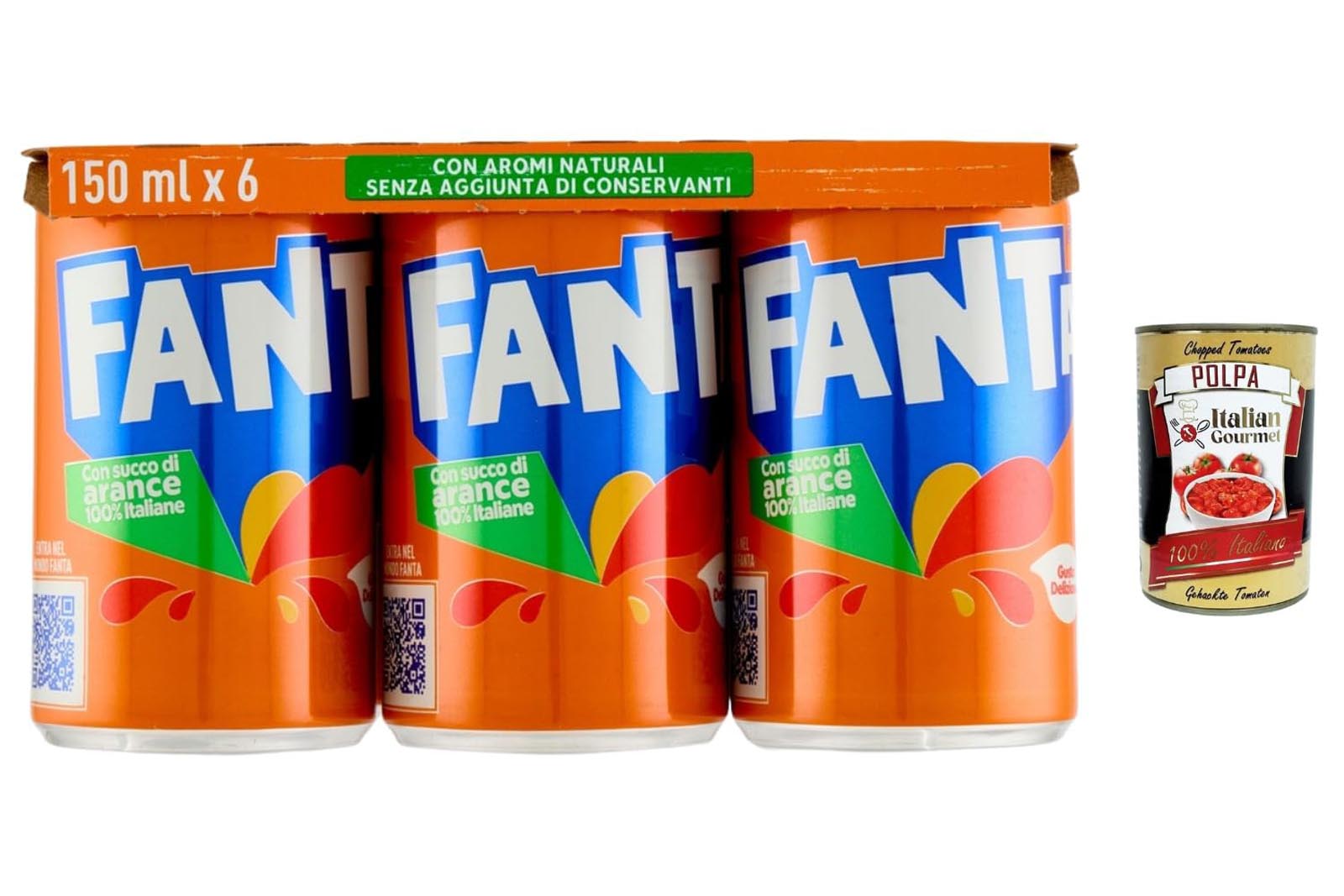 Fanta Orangenlimonade Mini Dosen 48x150ml Softdrink +Polpa 400g