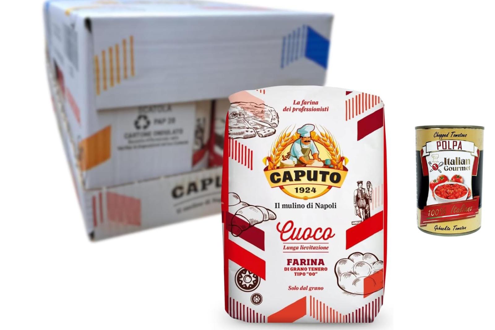 Caputo Cuoco Tipo 00 Pizzamehl 10x1kg +Polpa 400g