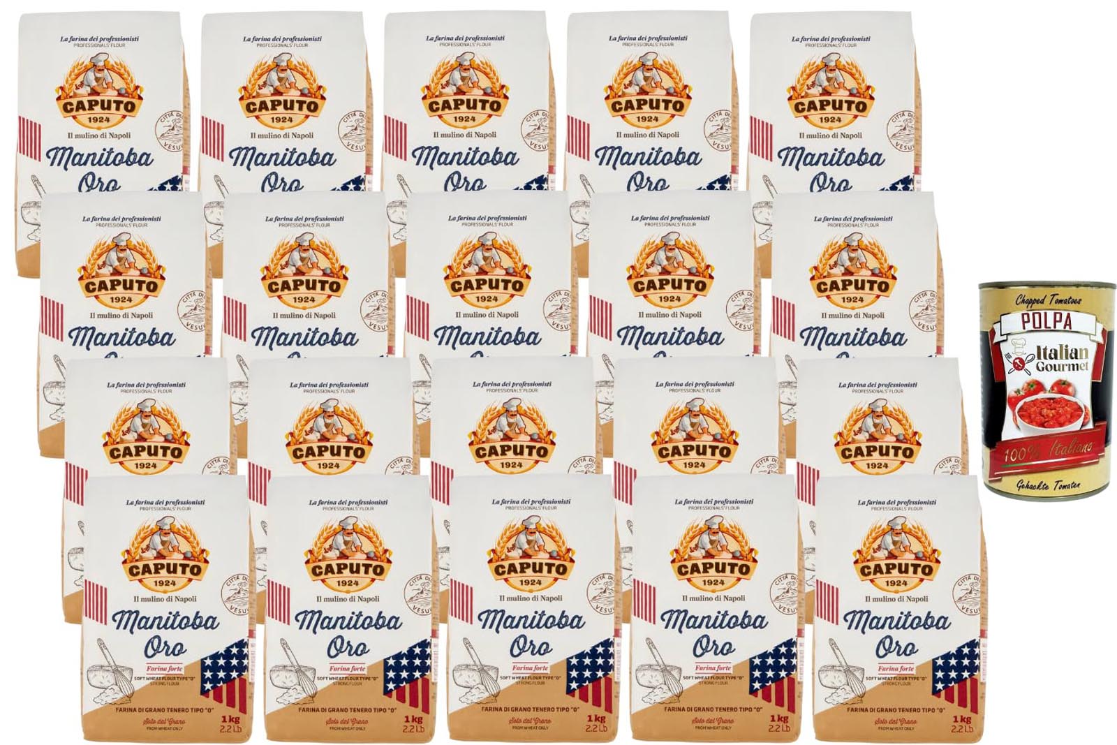 Caputo Manitoba Oro Typ 00 Mehl 20x1kg +Polpa 400g
