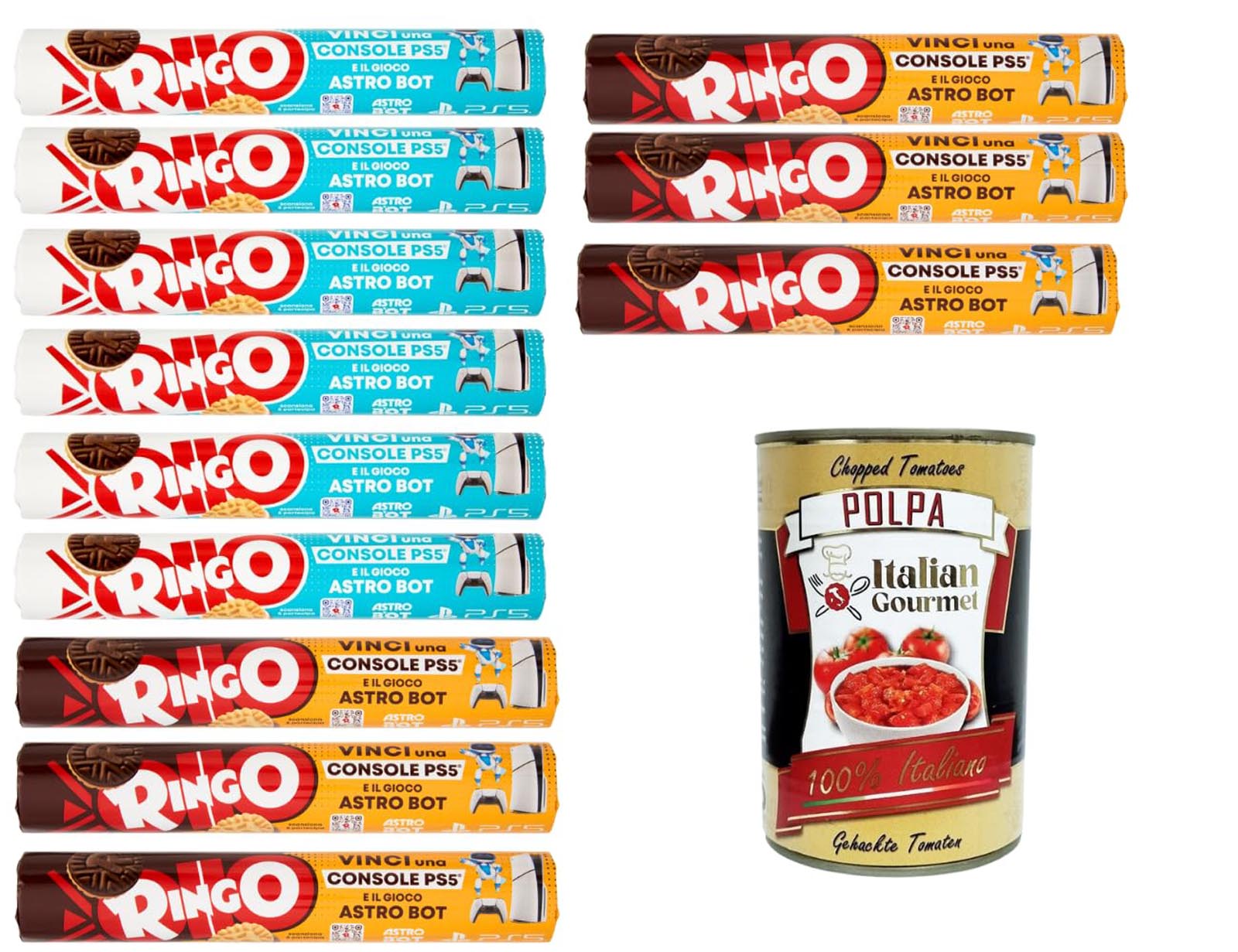Ringo Doppelkeks Kakao Vanille 12x165g Italienische Kekse +Polpa
