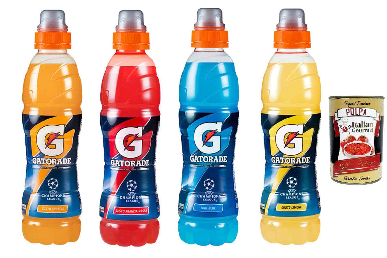 Gatorade Sportdrink Testpaket 48x500ml 4 Sorten +Polpa 400g