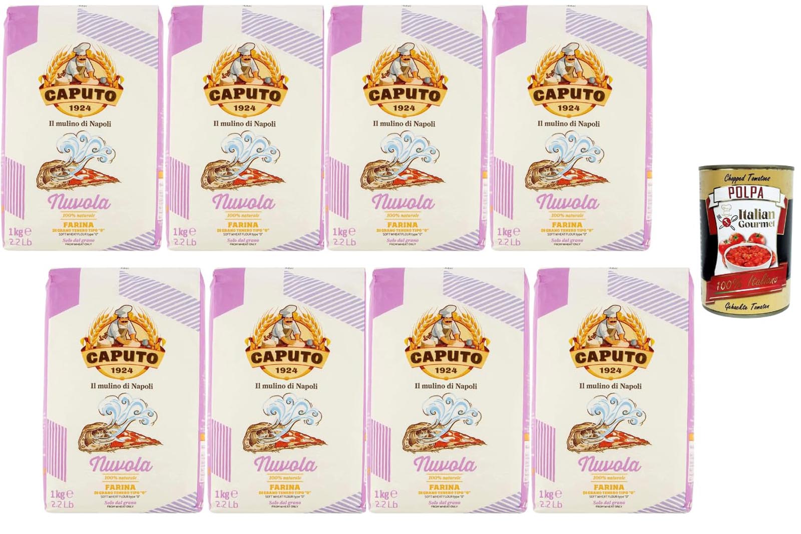Caputo Nuvola Typ 0 Mehl 8x1kg +Polpa 400g