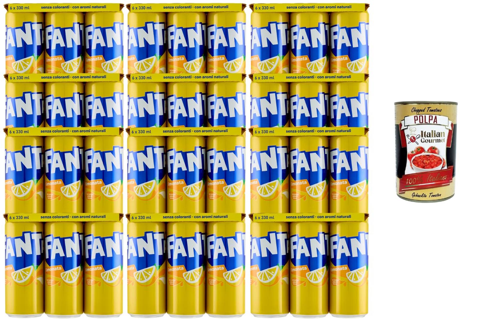 Fanta Zitronenlimonade 48x330ml Dosen Erfrischungsgetränk +Polpa