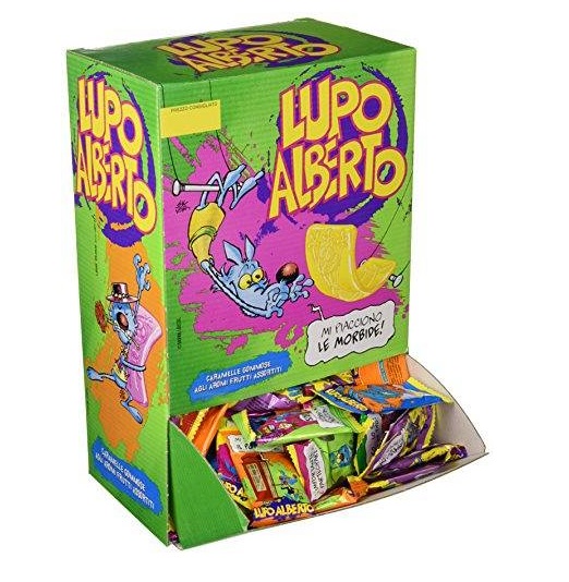 Lupo Alberto Caramelle gommose Geschmack italien Gummibärchen Lollies 200  Pz