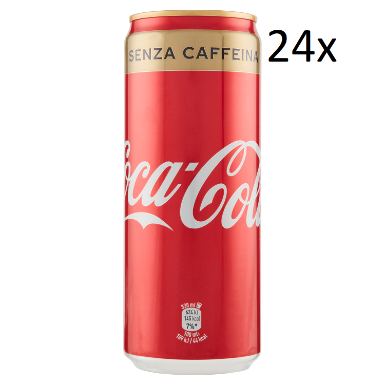 24x Cola-Cola Senza Caffeina kohlensäurehaltiges Getränk Dose 330ml Ohne  Koffein 5000112564020